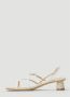 Jacquemus Gesp Lederen Plateau Sandalen White Dames - Thumbnail 3