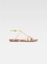 Jacquemus Gouden Logo Sandalen Beige Dames - Thumbnail 2