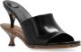 Jacquemus Sandalen Les Doubles Mules Sandals Leather Black in zwart - Thumbnail 17