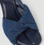 Jacquemus Denim Geweven Hakken Muiltjes Blauw Dames - Thumbnail 5