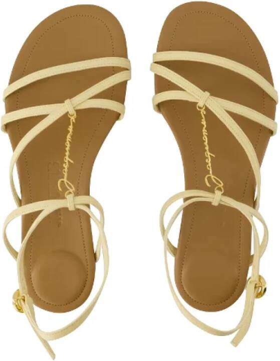 Jacquemus Leather sandals Beige Dames