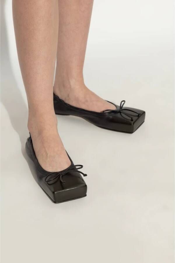 Jacquemus Leren balletflats Black Dames