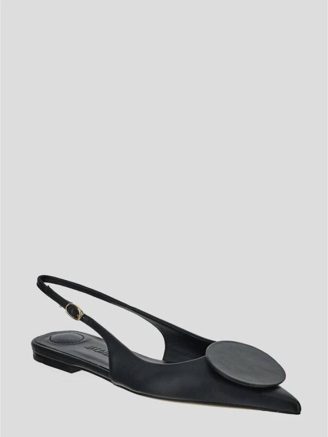 Jacquemus Leren Slingbacks Duelo Schoen Black Dames