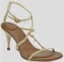 Jacquemus Luxe Leren Hoge Hak Sandalen Beige Dames - Thumbnail 3