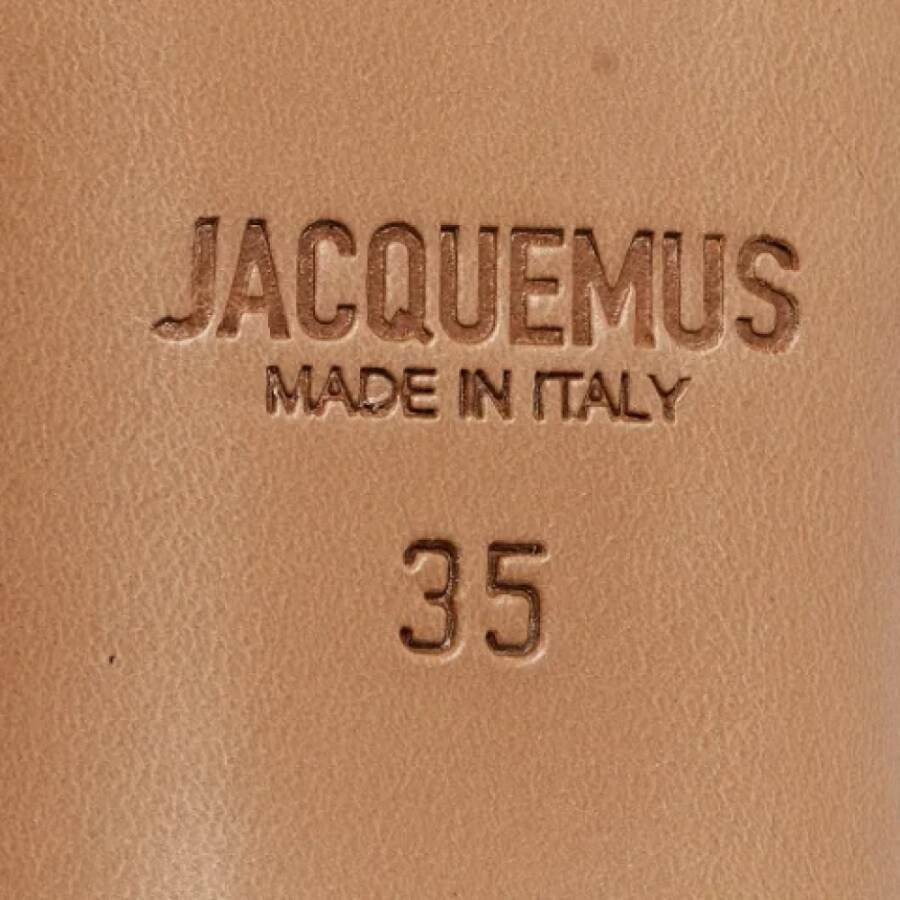 Jacquemus Pre-owned Leather sandals Beige Dames