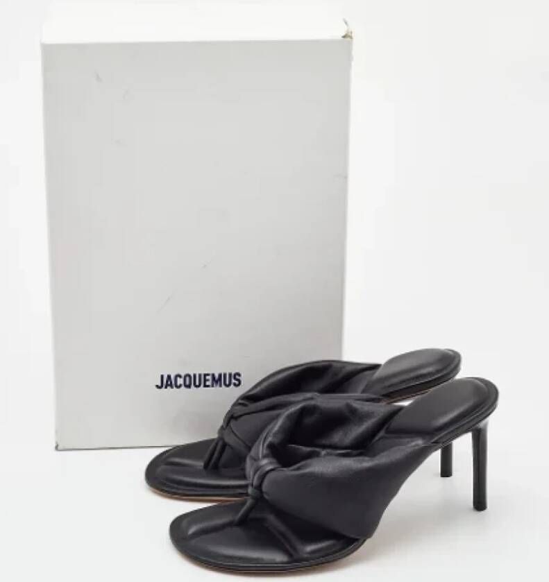 Jacquemus Pre-owned Leather sandals Black Dames