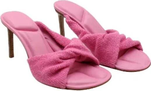 Jacquemus Pre-owned Leather sandals Pink Dames