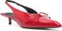 Jacquemus Rode Slingback Kitten Hak Puntige Neus Red Dames - Thumbnail 4
