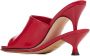 Jacquemus Rode Leren Dubbele Hak Sandalen Red Dames - Thumbnail 6