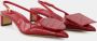 Jacquemus Hoge hakken Les Slingbacks Duelo B Pumps Leather in rood - Thumbnail 8