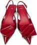 Jacquemus Hoge hakken Les Slingbacks Duelo B Pumps Leather in rood - Thumbnail 3