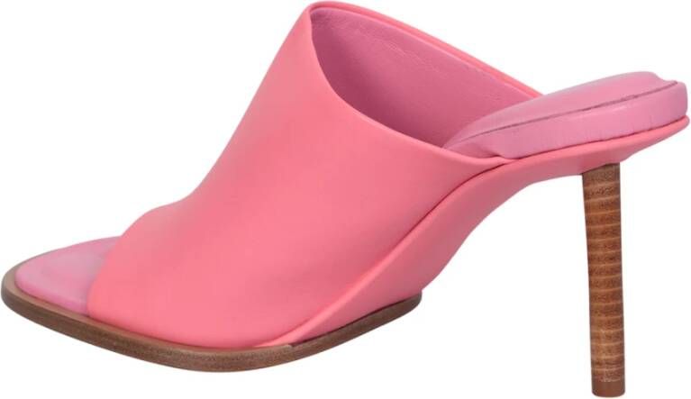 Jacquemus Roze Sandalen Asymmetrisch Geometrisch Ontwerp