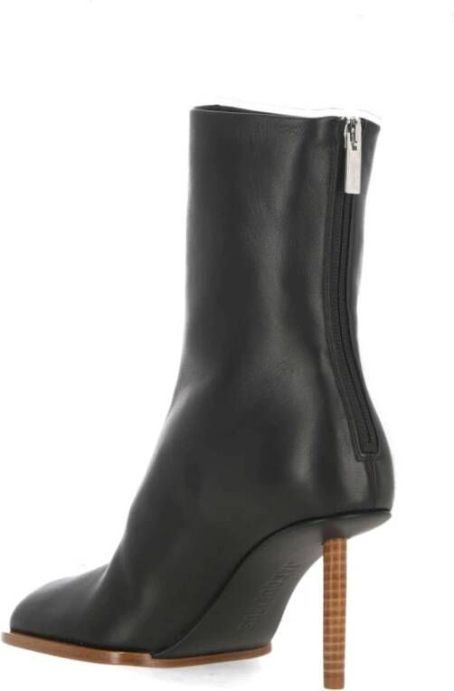Jacquemus Stijlvolle Leren Laars Black Dames