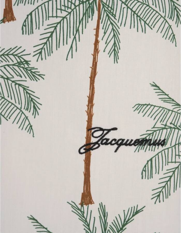 Jacquemus Wit Palmboomprint Overhemd