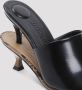Jacquemus Sandalen Les Doubles Mules Sandals Leather Black in zwart - Thumbnail 24