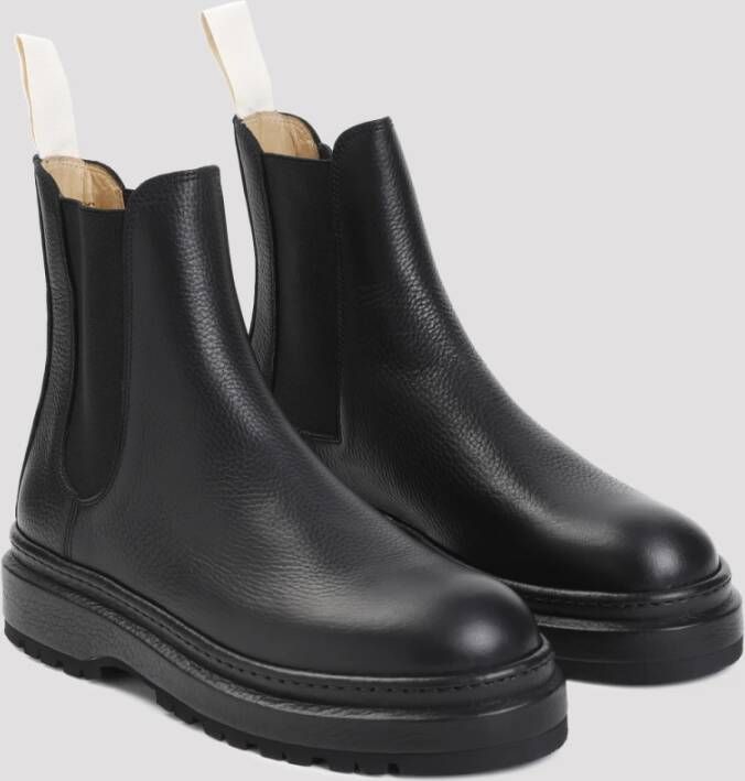 Jacquemus Zwarte Enkellaarzen voor Mannen Black Heren