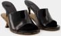 Jacquemus Sandalen Les Doubles Mules Sandals Leather Black in zwart - Thumbnail 11