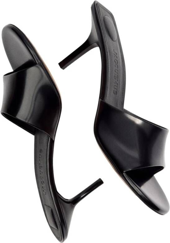 Jacquemus Zwarte Leren Sandalen
