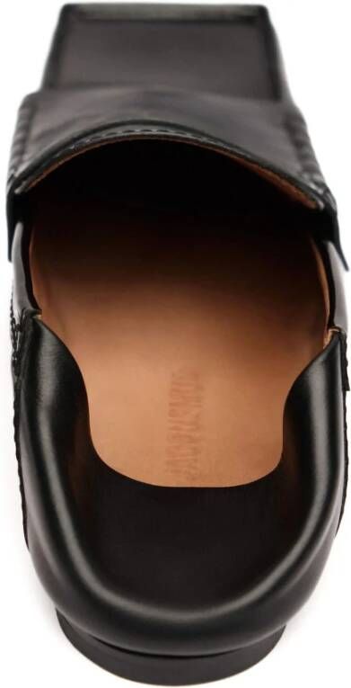 Jacquemus Zwarte platte leren loafers