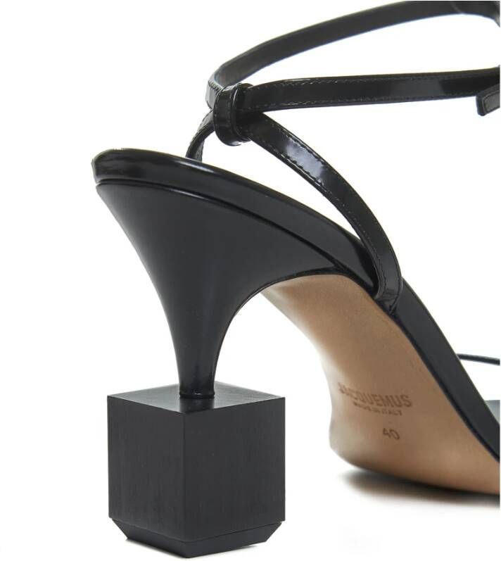Jacquemus Zwarte Sandalen voor Vrouwen Black Dames