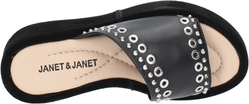 Janet & Janet Sandalen Zwart Black Dames