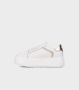 Janet & Janet Wit Goud Leren Sneakers met Luxe Inzet - Thumbnail 3