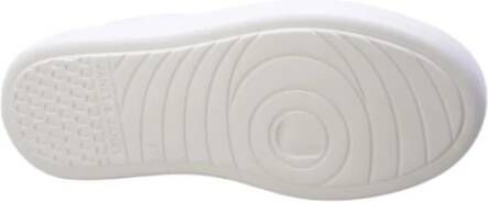 Janet & Janet Witte leren sneaker met roze details