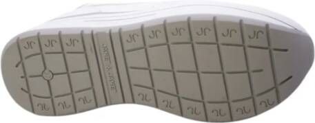 Janet & Janet Witte leren sneaker met strass charms
