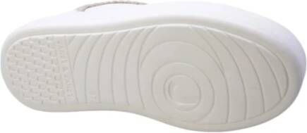 Janet & Janet Witte leren sneakers met gouden detail