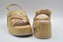 Jeannot Beige Sleehak Sandalen voor Vrouwen - Thumbnail 2