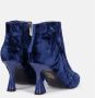 Jeannot Blauwe Fluwelen Laarzen voor Glamoureuze Outfits Blauw Dames - Thumbnail 4