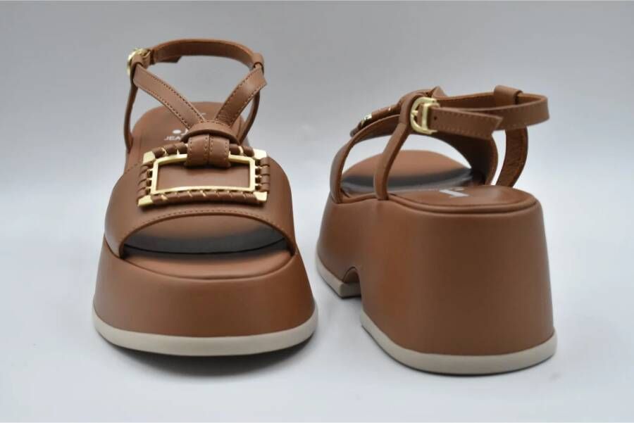 Jeannot Bruin Leren Veterschoenen Stijlvolle Look