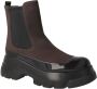 Jeannot Bruine neopreen en leren enkellaars Brown Dames - Thumbnail 2