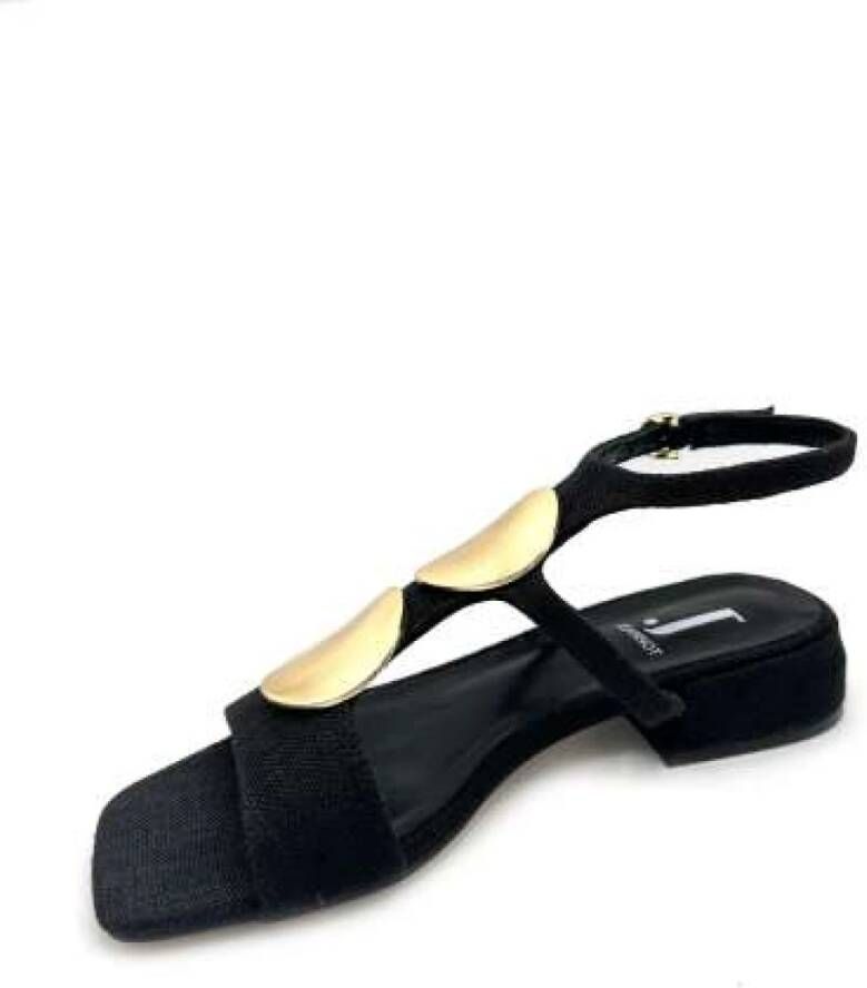 Jeannot Flat Sandals Black Dames