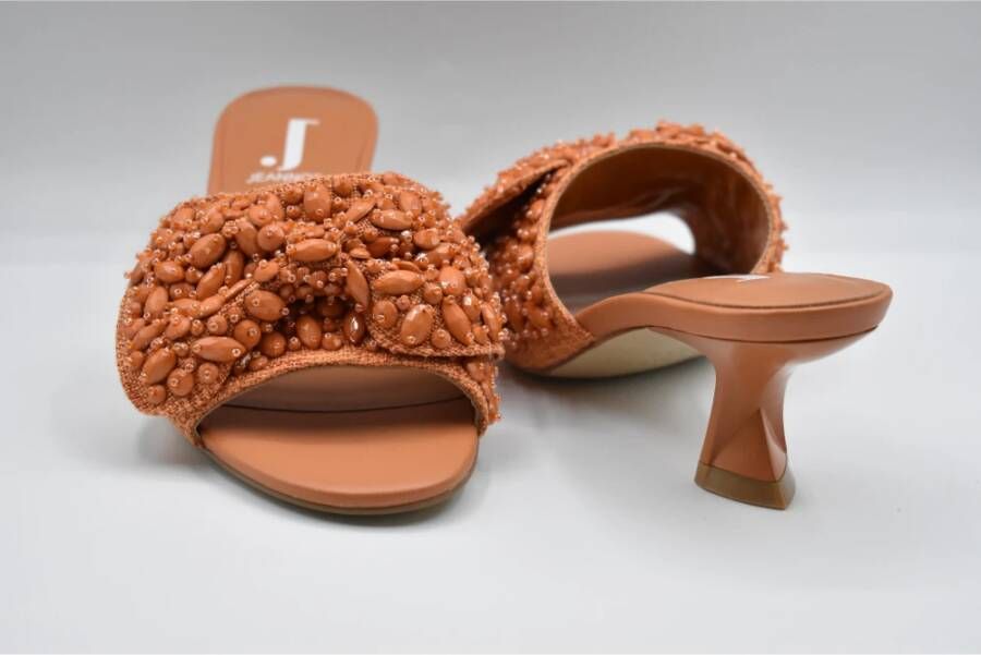 Jeannot Heeled Mules Brown Dames