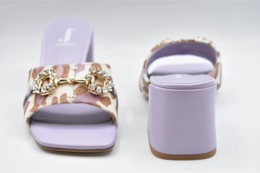 Jeannot Lilac Luipaardprint Platte Schoenen Purple Dames