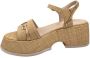 Jeannot Natuurlijke Stoffen Sleehak Sandalen - Thumbnail 2