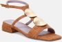 Jeannot Oranje Sandalen Elegant Gouden Accent Orange Dames - Thumbnail 2