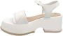 Jeannot Witte leren sandalen met gespsluiting - Thumbnail 2