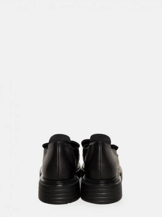 Jeannot Zwarte leren mocassin met ponyhaar