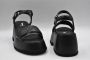 Jeannot Zwarte Veterschoenen met Platte Zool - Thumbnail 2
