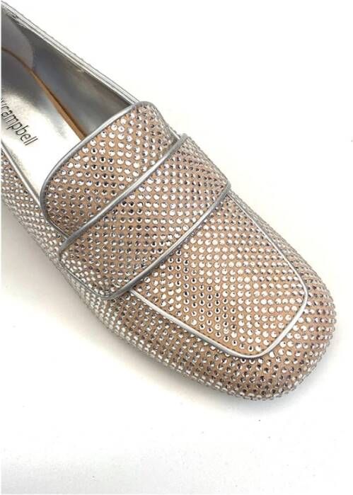 Jeffrey Campbell Beige Zilver Stijlvolle Sneakers