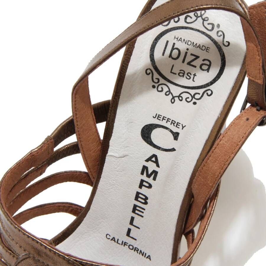 Jeffrey Campbell Bronze Leren Sandalen met Hoge Hak