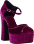 Jeffrey Campbell Oranje Velvet Low Down Pumps Pink Dames - Thumbnail 3