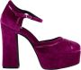 Jeffrey Campbell Oranje Velvet Low Down Pumps Pink Dames - Thumbnail 5