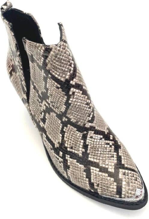 Jeffrey Campbell Moderne vrouw cowboy laarzen in zwart grijs