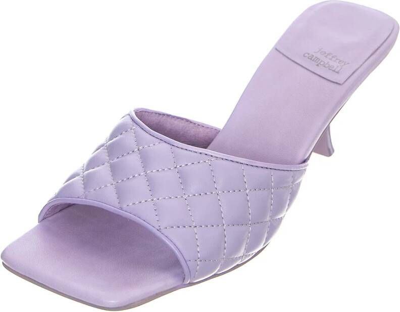 Jeffrey Campbell Paarse leren veterschoenen met hoge hakken Purple Dames