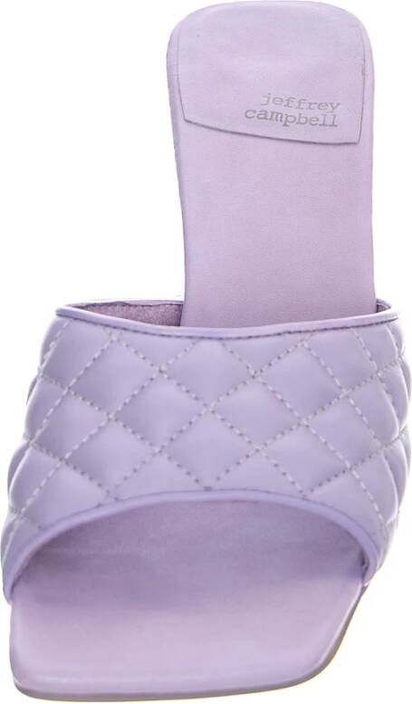 Jeffrey Campbell Paarse leren veterschoenen met hoge hakken Purple Dames