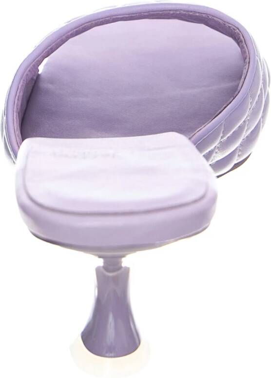 Jeffrey Campbell Paarse leren veterschoenen met hoge hakken Purple Dames