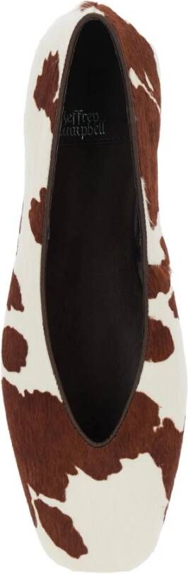 Jeffrey Campbell Platte Schoenen Bruin Wit Patroon